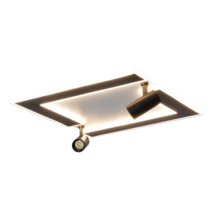 Dimmbare LED-Deckenleuchte LED/80W/230V 3000-6500K schwarz + Fernbedienung