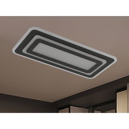 Dimmbare LED-Deckenleuchte LED/85W/230V 3000-6500K schwarz + Fernbedienung