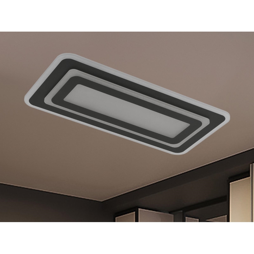 Dimmbare LED-Deckenleuchte LED/85W/230V 3000-6500K schwarz + Fernbedienung