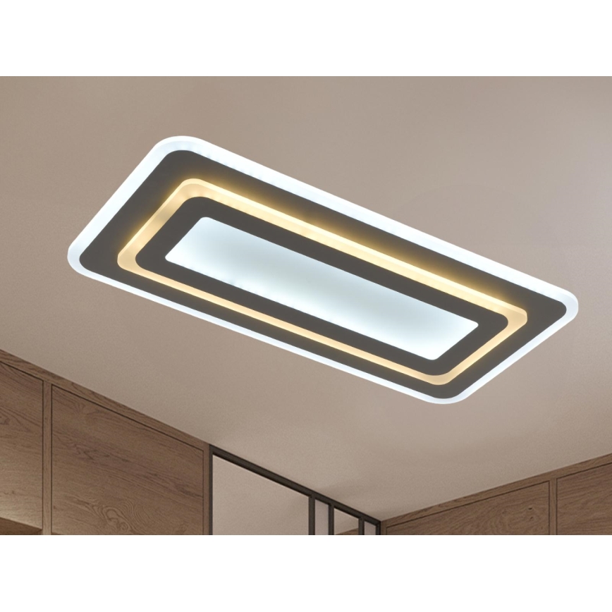 Dimmbare LED-Deckenleuchte LED/85W/230V 3000-6500K grau + Fernbedienung