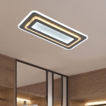 Dimmbare LED-Deckenleuchte LED/85W/230V 3000-6500K grau + Fernbedienung