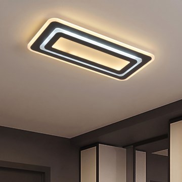 Dimmbare LED-Deckenleuchte LED/85W/230V 3000-6500K schwarz + Fernbedienung