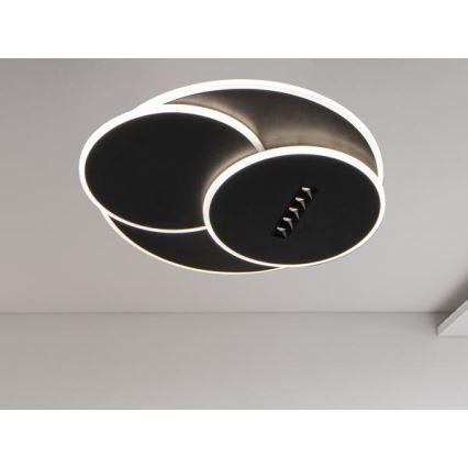 Dimmbare LED-Deckenleuchte LED/90W/230V 3000-6500K schwarz + Fernbedienung