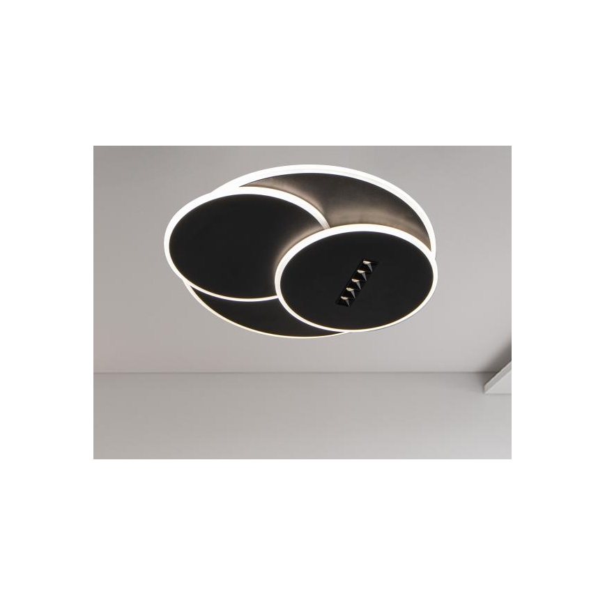 Dimmbare LED-Deckenleuchte LED/90W/230V 3000-6500K schwarz + Fernbedienung