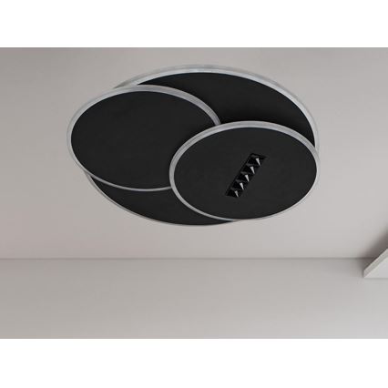 Dimmbare LED-Deckenleuchte LED/90W/230V 3000-6500K schwarz + Fernbedienung