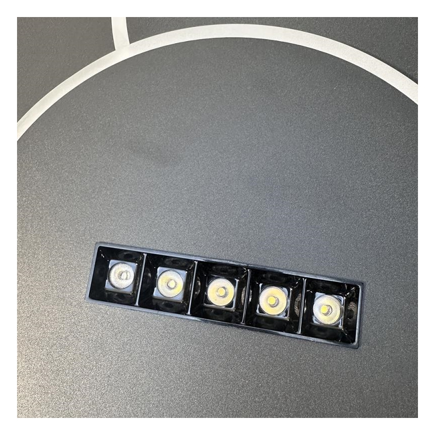 Dimmbare LED-Deckenleuchte LED/90W/230V 3000-6500K schwarz + Fernbedienung