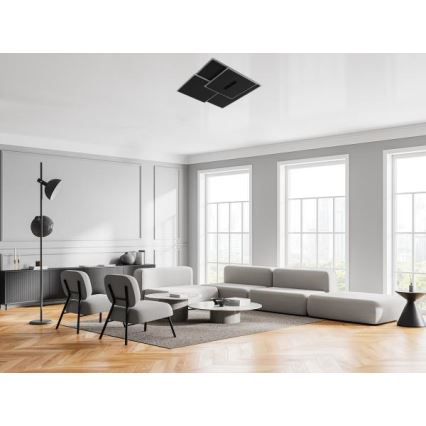 Dimmbare LED-Deckenleuchte LED/95W/230V 3000-6500K schwarz + Fernbedienung