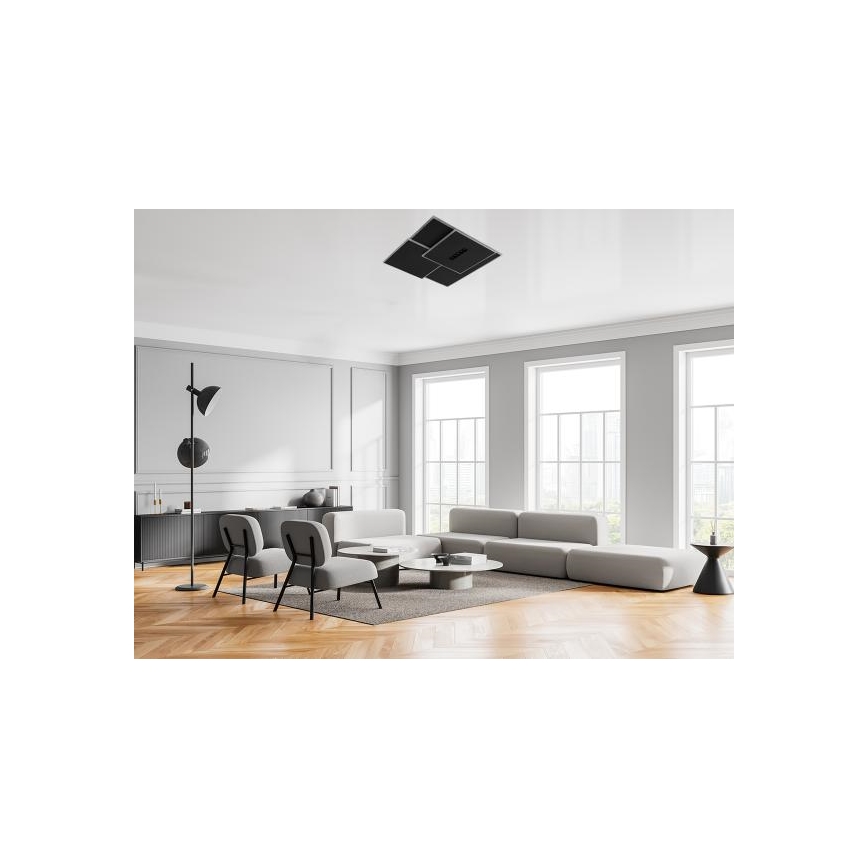 Dimmbare LED-Deckenleuchte LED/95W/230V 3000-6500K schwarz + Fernbedienung