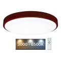 Dimmbare LED-Deckenleuchte LENA LED/60W/230V 3000-6500K Eiche + Fernbedienung