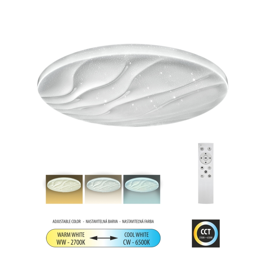 Dimmbare LED-Deckenleuchte LIKA LED/60W/230V 2700-6500K d 58 cm + Fernbedienung