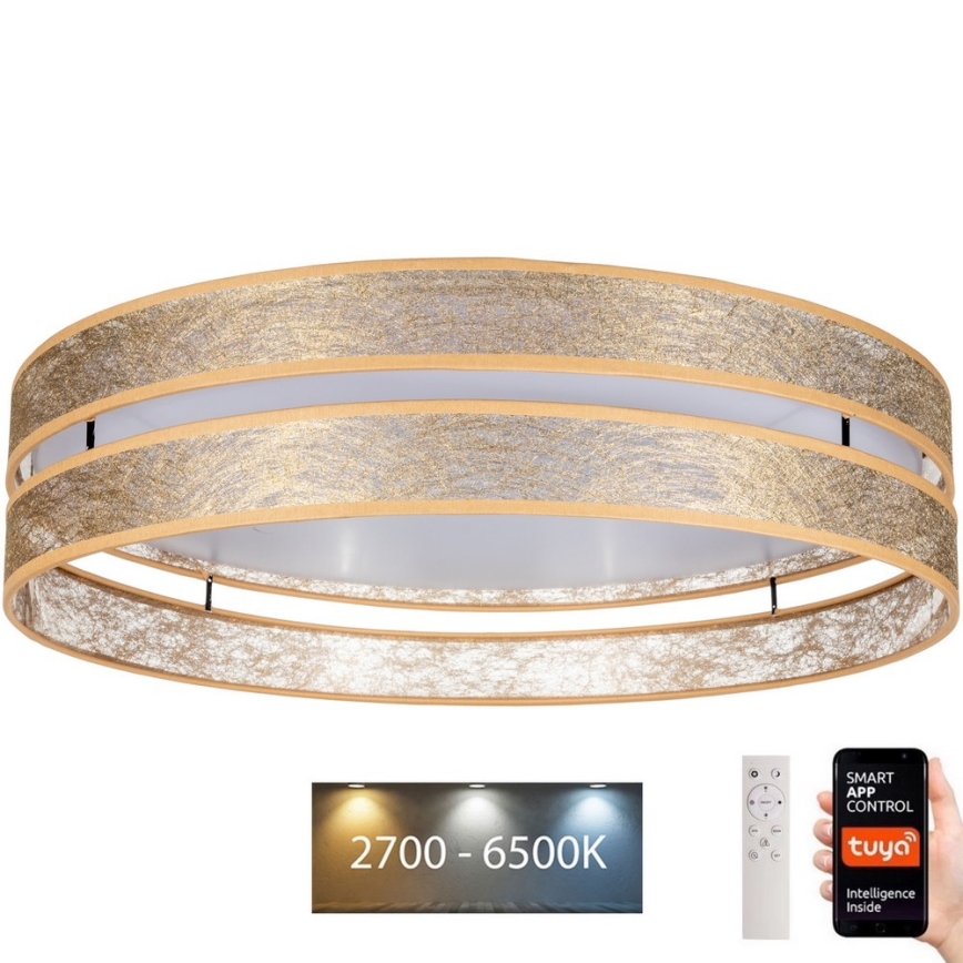 Dimmbare LED-Deckenleuchte LIMA LED/36W/230V 2700-6500K Wi-Fi Tuya + Fernbedienung golden