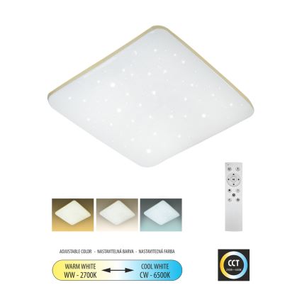 Dimmbare LED-Deckenleuchte MANA LED/36W/230V 2700-6500K 43x43 cm + Fernbedienung