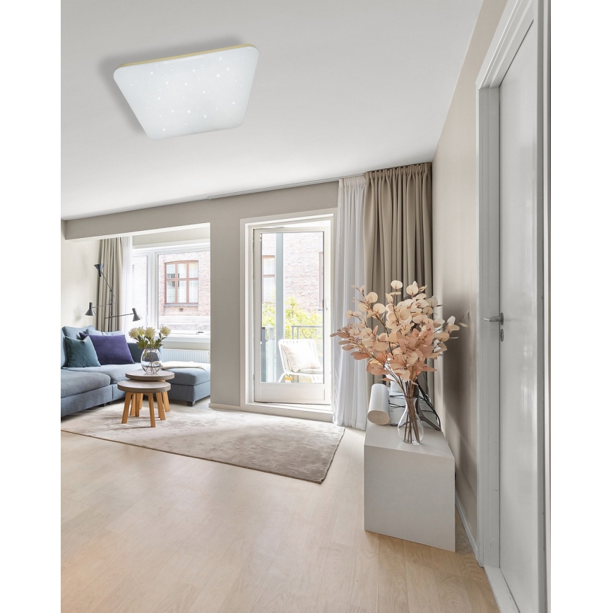 Dimmbare LED-Deckenleuchte MANA LED/60W/230V 2700-6500K 53x53 cm + Fernbedienung