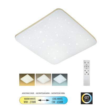Dimmbare LED-Deckenleuchte MANA LED/60W/230V 2700-6500K 53x53 cm + Fernbedienung