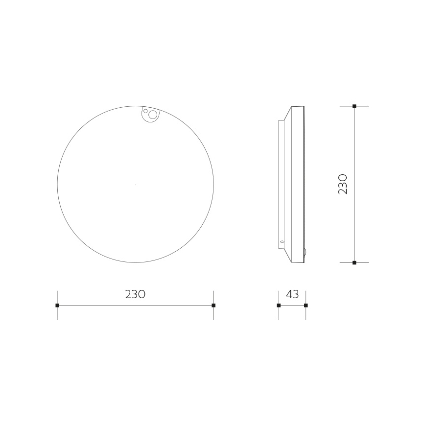 Dimmbare LED-Deckenleuchte mit Bewegungs- und Dämmerungssensor OLDA LED/6/12/18W/230V Ø 23 cm