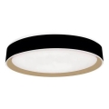 Dimmbare LED-Deckenleuchte mit Sprachsteuerung OPAL LED/48W/230V 2700-6500K schwarz + Fernbedienung