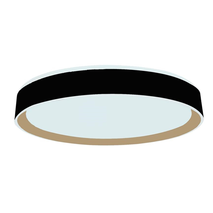 Dimmbare LED-Deckenleuchte mit Sprachsteuerung OPAL LED/48W/230V 2700-6500K schwarz + Fernbedienung