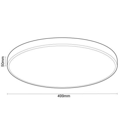 Dimmbare LED-Deckenleuchte mit Sprachsteuerung OPAL LED/48W/230V 2700-6500K schwarz + Fernbedienung