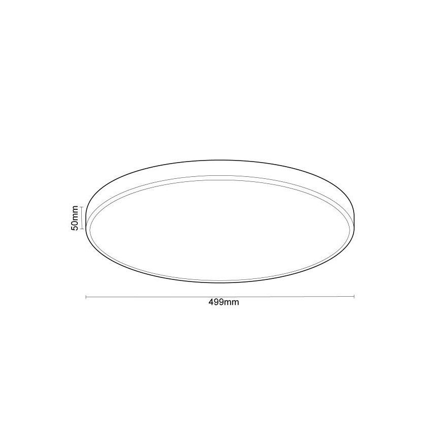 Dimmbare LED-Deckenleuchte mit Sprachsteuerung OPAL LED/48W/230V 2700-6500K schwarz + Fernbedienung