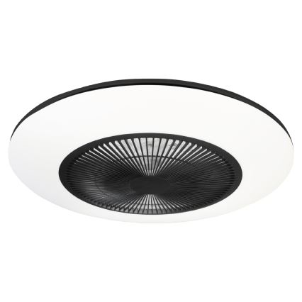 Dimmbare LED-Deckenleuchte mit Ventilator ARIA LED/38W/230V 3000-6000K schwarz/weiß + Fernbedienung