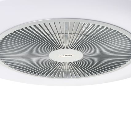Dimmbare LED-Deckenleuchte mit Ventilator ARIA LED/38W/230V 3000-6000K silbern + Fernbedienung