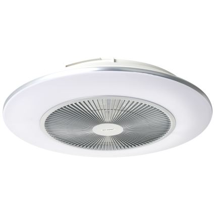 Dimmbare LED-Deckenleuchte mit Ventilator ARIA LED/38W/230V 3000-6000K silbern + Fernbedienung