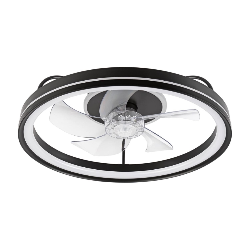 Dimmbare LED-Deckenleuchte mit Ventilator FARGO LED/37W/230V schwarz + Fernbedienung