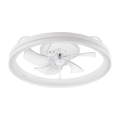Dimmbare LED-Deckenleuchte mit Ventilator FARGO LED/37W/230V weiß + Fernbedienung