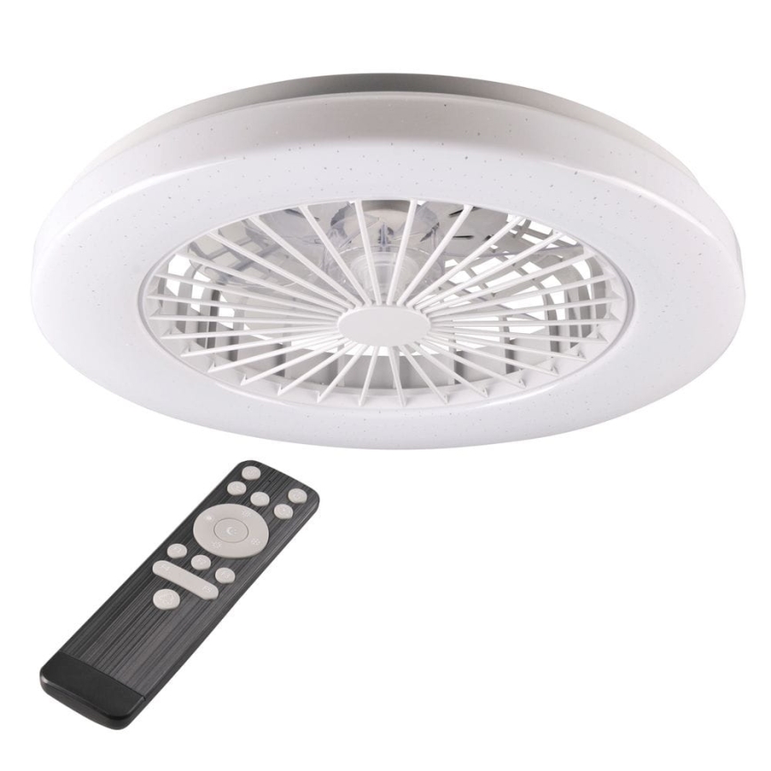 Dimmbare LED-Deckenleuchte mit Ventilator LIBYA LED/48W/230V 3000-6500K weiß + Fernbedienung
