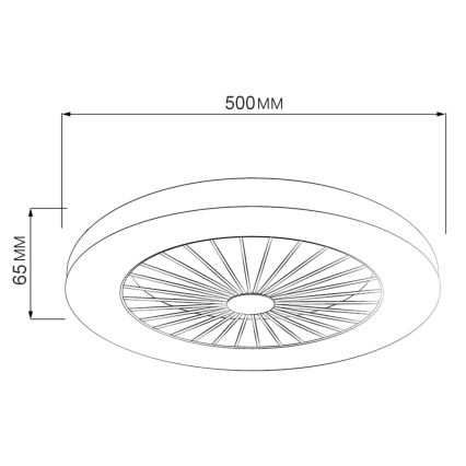 Dimmbare LED-Deckenleuchte mit Ventilator LIBYA LED/48W/230V 3000-6500K weiß + Fernbedienung