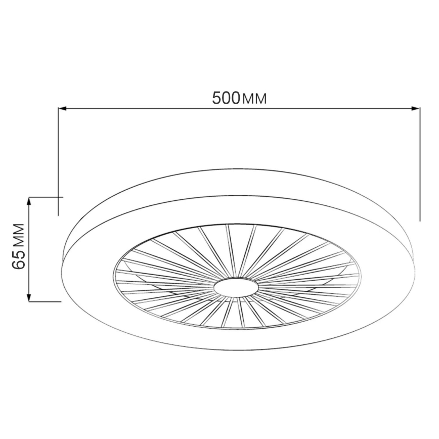 Dimmbare LED-Deckenleuchte mit Ventilator LIBYA LED/48W/230V 3000-6500K weiß + Fernbedienung