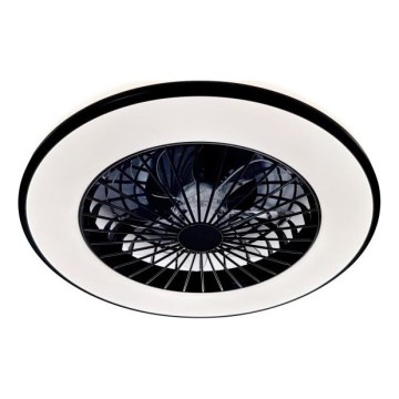 Dimmbare LED-Deckenleuchte mit Ventilator VENTELUX LED/48W/230V 3000/4000/6500K Ø 48,5 cm schwarz + Fernbedienung