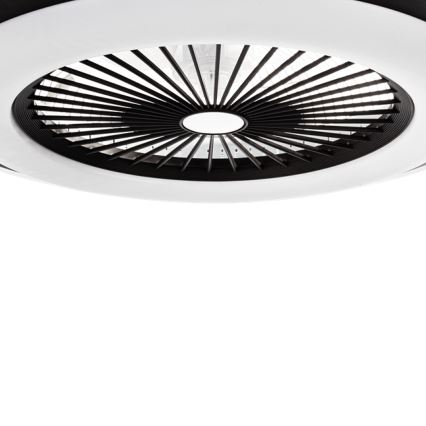 Dimmbare LED-Deckenleuchte mit Ventilator ZEPHYR LED/48W/230V 3000-6000K schwarz + Fernbedienung