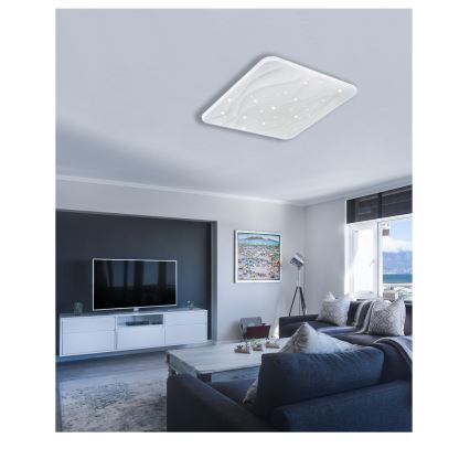 Dimmbare LED-Deckenleuchte NERIS LED/60W/230V 2700-6500K 53x53 cm + Fernbedienung