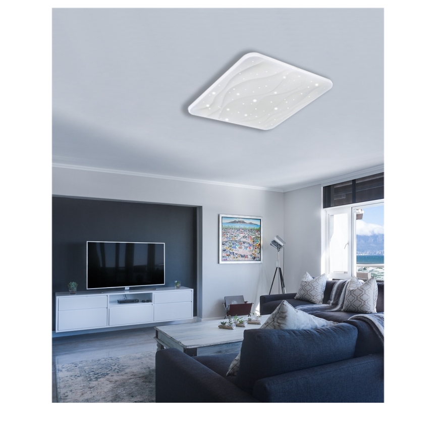 Dimmbare LED-Deckenleuchte NERIS LED/60W/230V 2700-6500K 53x53 cm + Fernbedienung