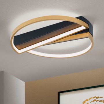 Dimmbare LED-Deckenleuchte OLGA LED/28W/230V golden/schwarz