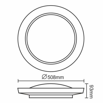 Dimmbare LED-Deckenleuchte OPAL LED/24W/230V + Fernbedienung
