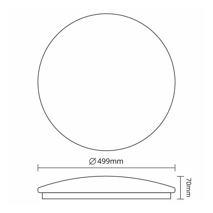 Dimmbare LED-Deckenleuchte OPAL LED/48W/230V 3000-6500K d 49,9 cm + Fernbedienung