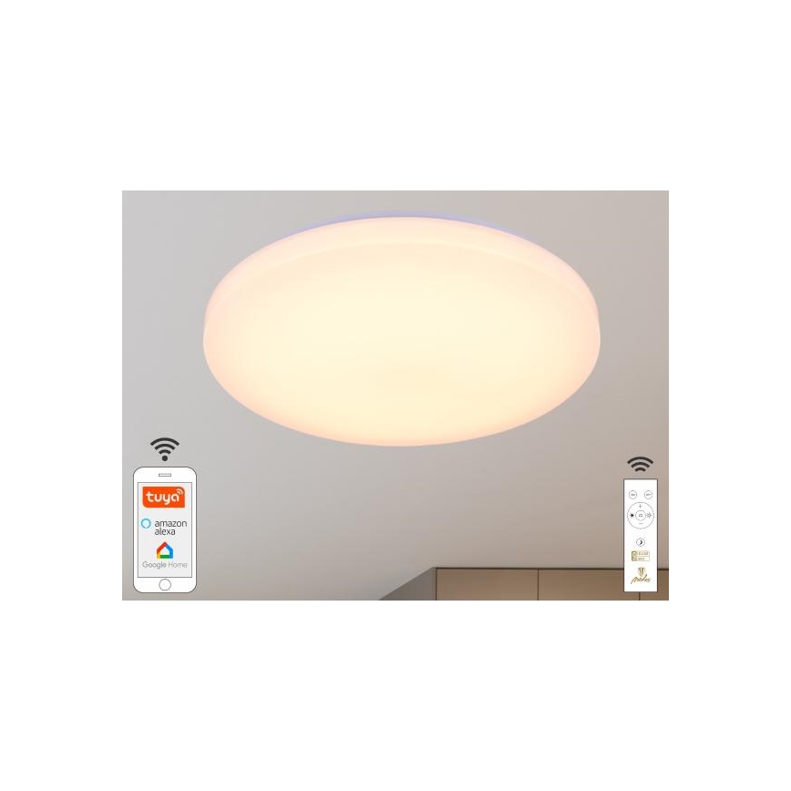Dimmbare LED-Deckenleuchte OPAL LED/48W/230V 2700-6500K Wi-Fi Tuya weiß + Fernbedienung