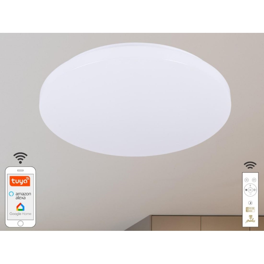 Dimmbare LED-Deckenleuchte OPAL LED/48W/230V 2700-6500K Wi-Fi Tuya weiß + Fernbedienung