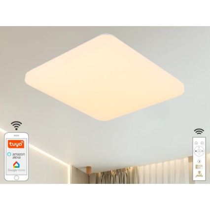 Dimmbare LED-Deckenleuchte OPAL LED/48W/230V 2700-6500K Wi-Fi Tuya weiß + Fernbedienung
