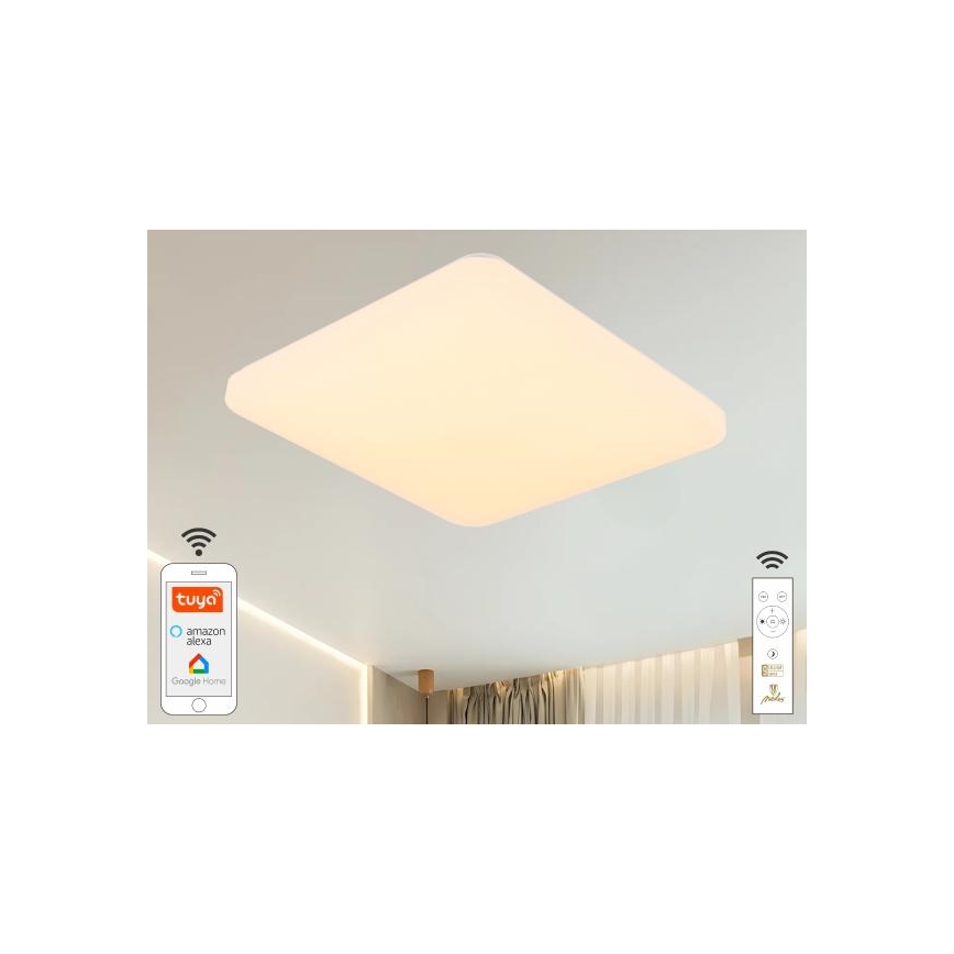 Dimmbare LED-Deckenleuchte OPAL LED/48W/230V 2700-6500K Wi-Fi Tuya weiß + Fernbedienung