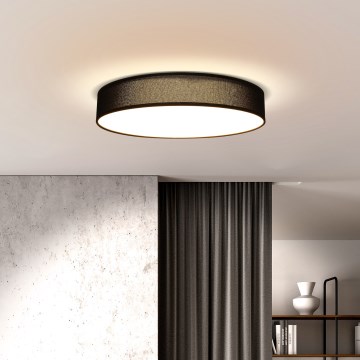Dimmbare LED-Deckenleuchte PENLEY LED/48W/230V 3000-6500K d 40 cm schwarz + Fernbedienung