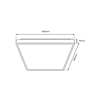 Dimmbare LED-Deckenleuchte QUADRO LED/38W/230V 3000-6000K weiß + Fernbedienung