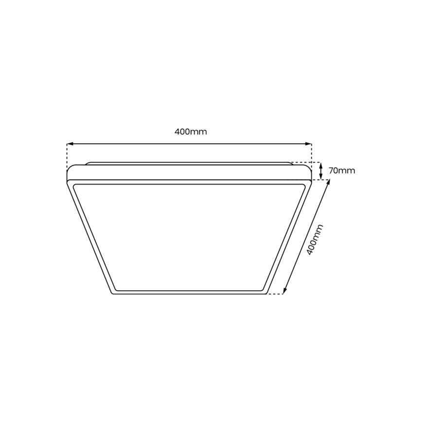Dimmbare LED-Deckenleuchte QUADRO LED/38W/230V 3000-6000K weiß + Fernbedienung