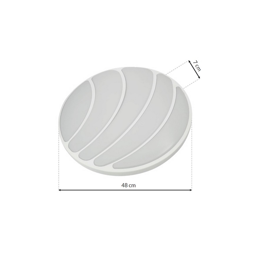 Dimmbare LED-Deckenleuchte SHELL WHITE LED/40W/230V + Fernbedienung