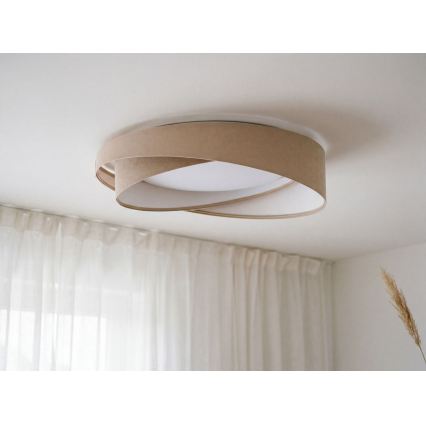 Dimmbare LED-Deckenleuchte SMART GALAXY MODERN LED/24W/230V 3000-6500K Ø 55 cm beige/weiß + Fernbedienung