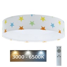 Dimmbare LED-Deckenleuchte SMART GALAXY KIDS LED/24W/230V 3000-6500K Sterne bunt + Fernbedienung