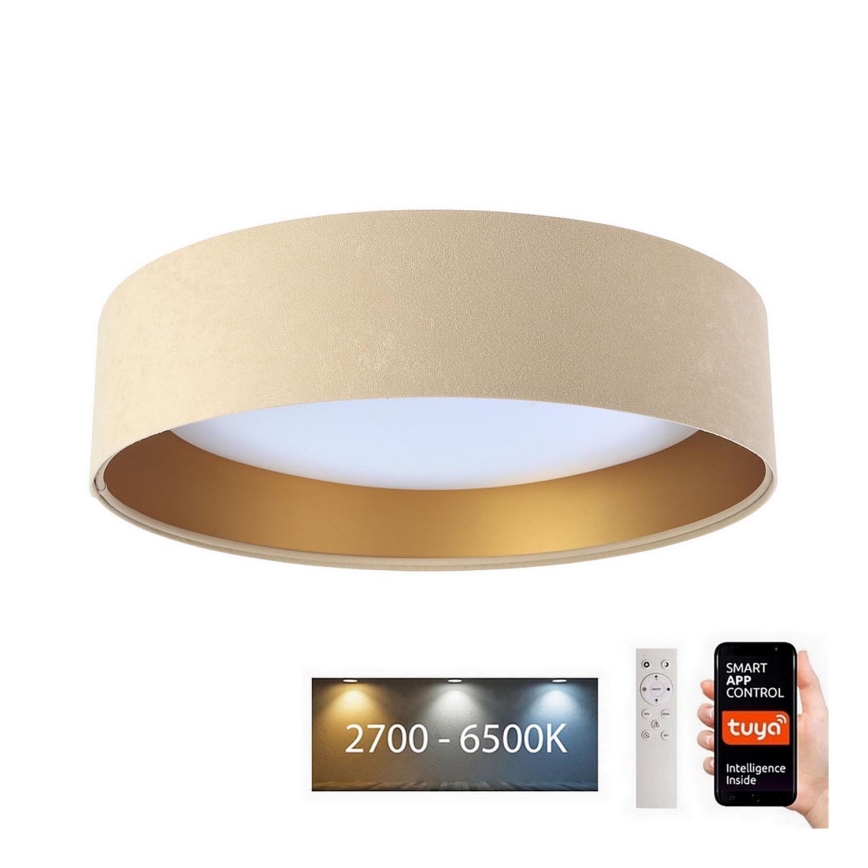 Dimmbare LED-Deckenleuchte SMART GALAXY LED/24W/230V d 45 cm 2700-6500K Wi-Fi Tuya beige/golden + Fernbedienung