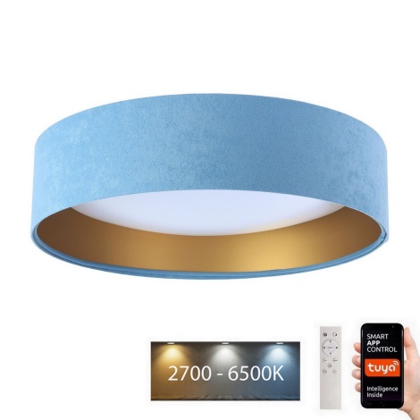 Dimmbare LED-Deckenleuchte SMART GALAXY LED/24W/230V d. 45 cm 2700-6500K Wi-Fi Tuya blau/golden + Fernbedienung